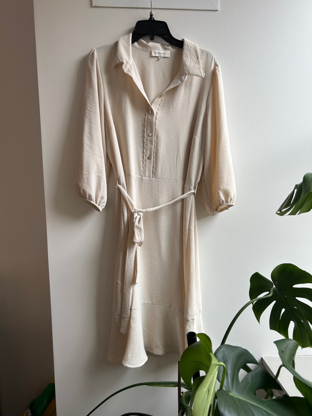 Love Blossom Cream Button Dress